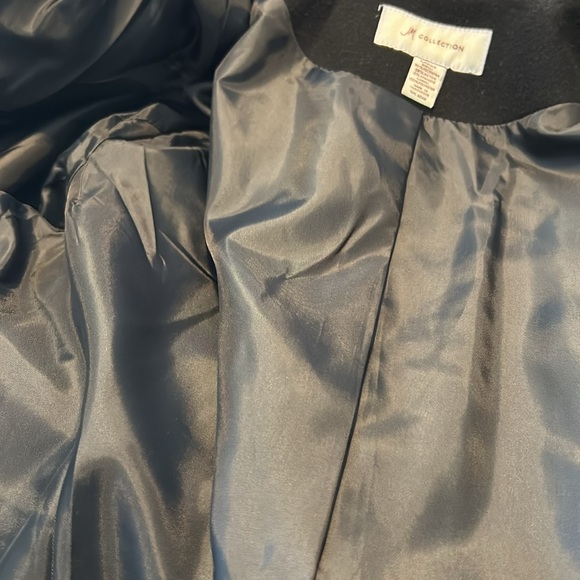 JM Collection Women’s Black Peacoat Size Large - Picture 8 of 10